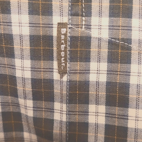 Men's Large Barbour Plaid Sports Shirt - Picture 2 of 6